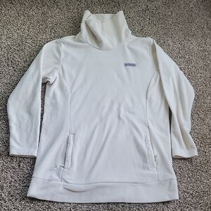 Columbia White Turtleneck Pullover L